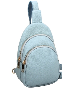 Fashion Multi Pocket Sling Bag ND124 LIGHT BLUE